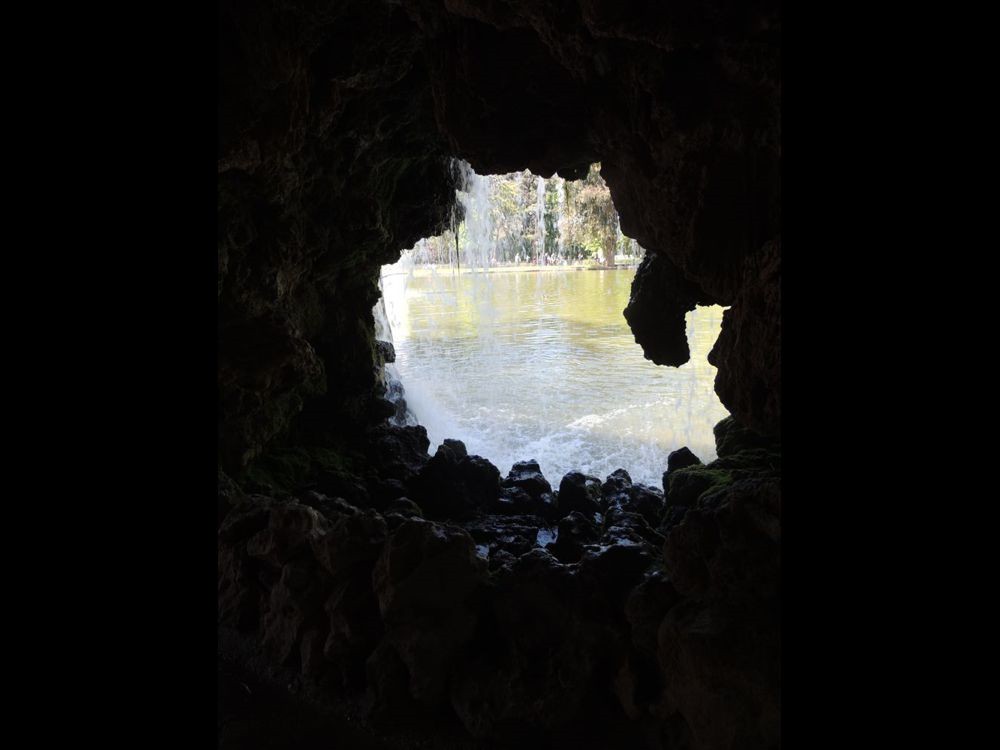 Under the waterfall